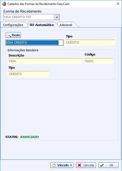 Tela de Configuração da Forma de Pagamento