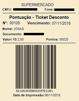 Ticket Desconto